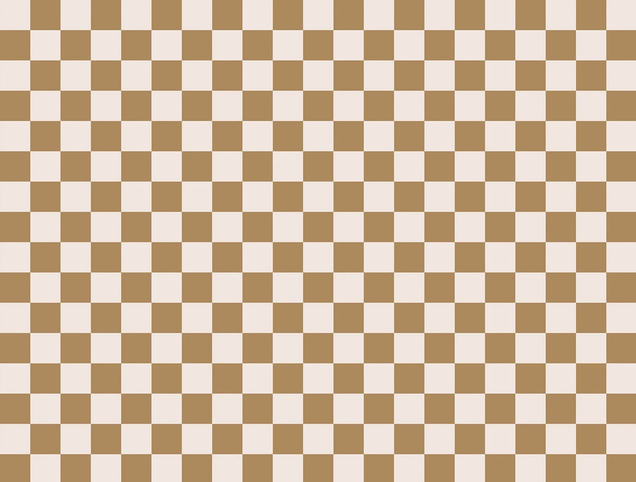 Padrão axadrezado castanho e branco