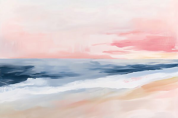 Pintura de uma praia Pintura de uma praia