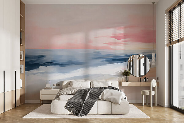 Pintura de uma praia Pintura de uma praia