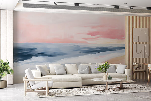 Pintura de uma praia Pintura de uma praia