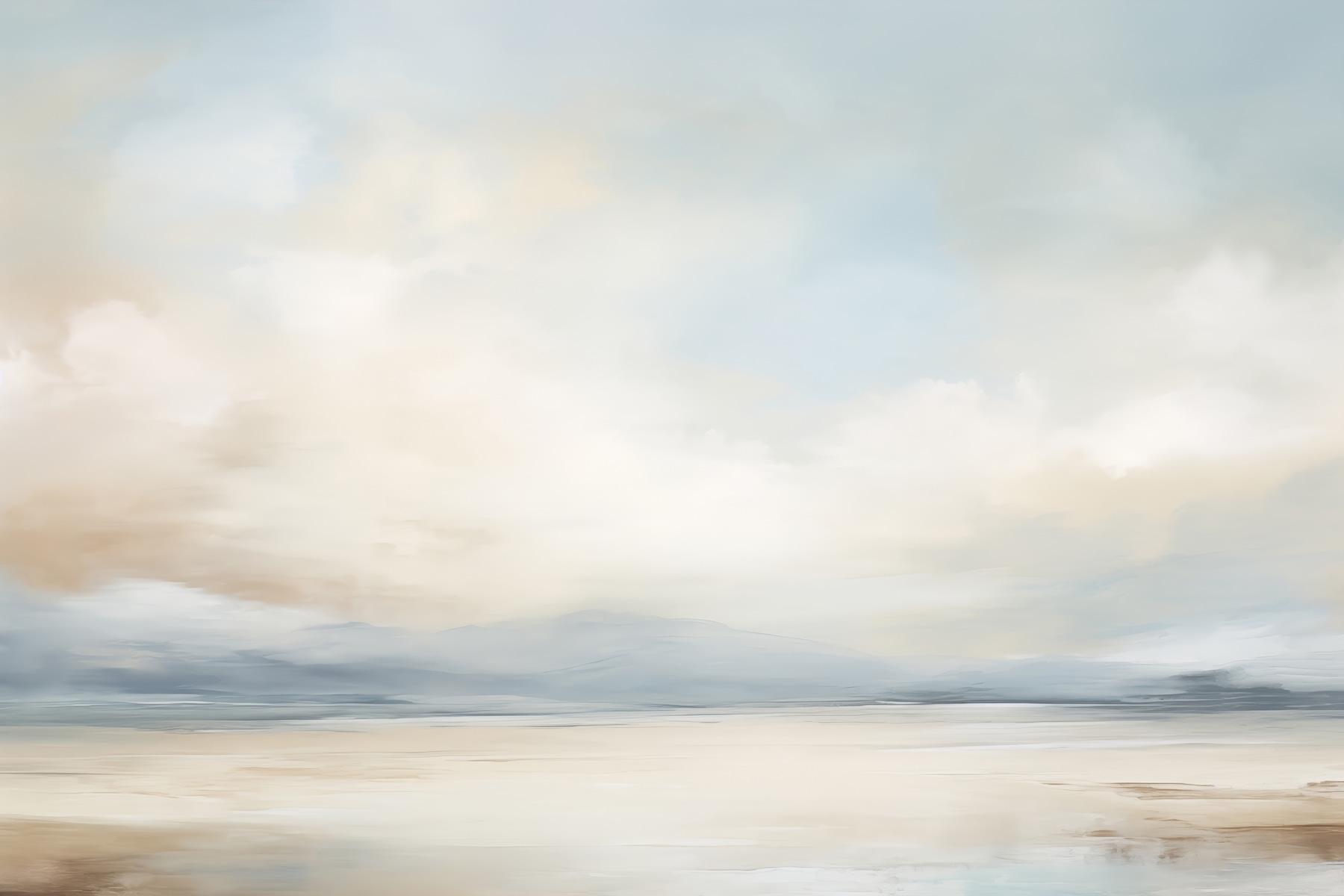 Landscape with a body of water and clouds