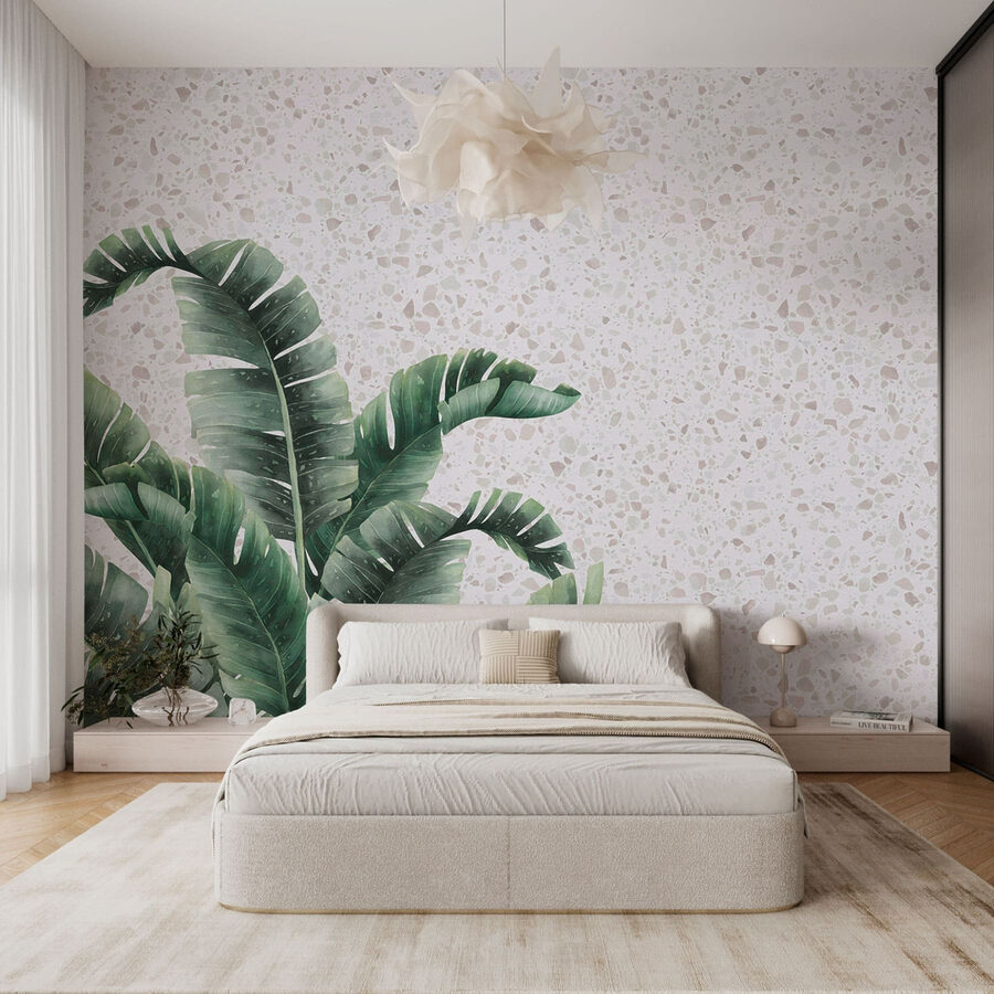 Planta com folhas sobre uma superfície branca Planta com folhas sobre uma superfície branca