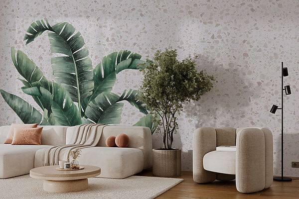 Planta com folhas sobre uma superfície branca Planta com folhas sobre uma superfície branca