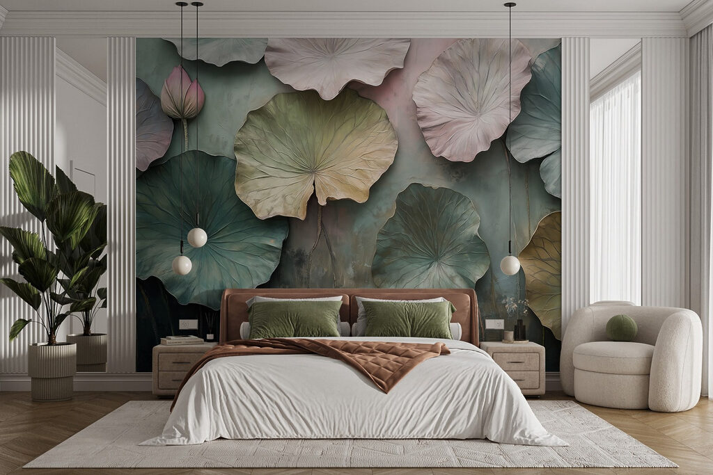 Wall with leaves on it Wall with leaves on it