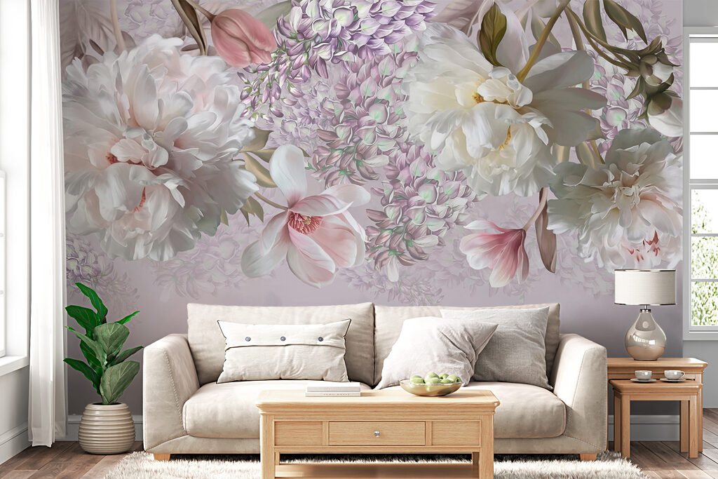 Delicate blooms in soft pastel hues