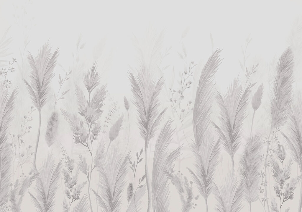 Fundo branco com relva e flores Fundo branco com relva e flores