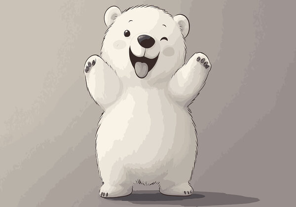 Desenho animado de um urso polar Desenho animado de um urso polar