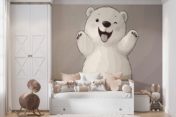 Desenho animado de um urso polar Desenho animado de um urso polar