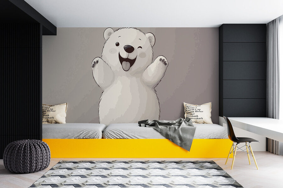 Desenho animado de um urso polar