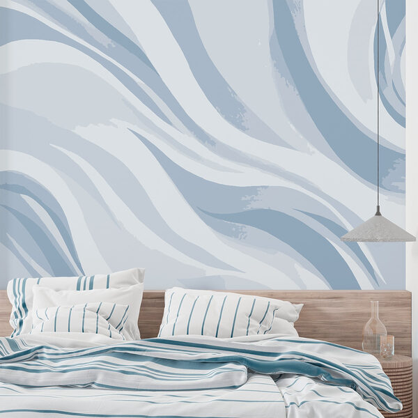 Padrão ondulado branco e azul Padrão ondulado branco e azul
