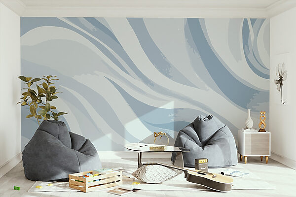 Padrão ondulado branco e azul Padrão ondulado branco e azul