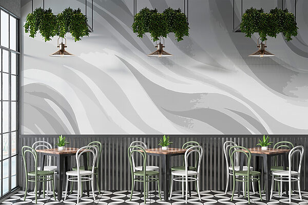 Fundo ondulado branco e cinzento Fundo ondulado branco e cinzento