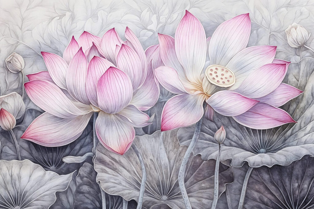 Pintura de flores cor-de-rosa Pintura de flores cor-de-rosa