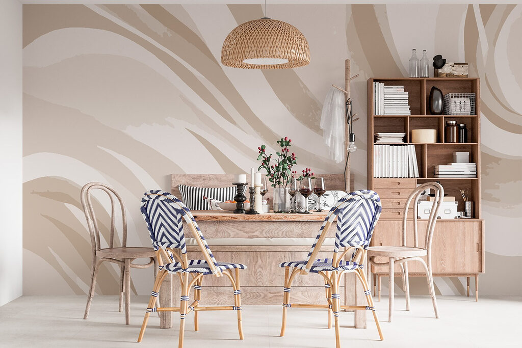 White and brown wavy lines White and brown wavy lines