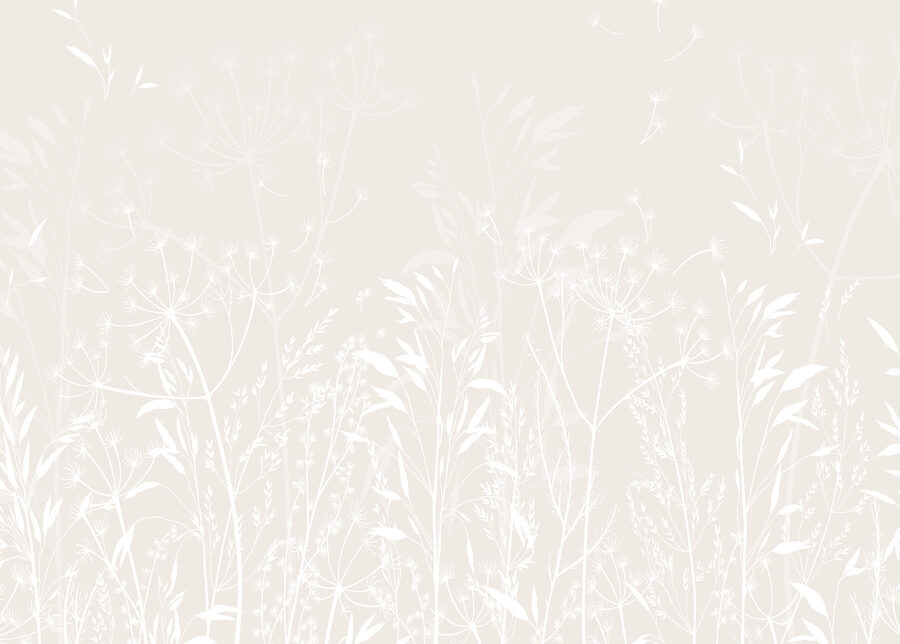 Padrão floral branco sobre um fundo branco