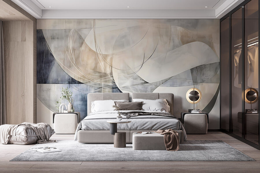 Pintura de uma arte branca e cinzenta