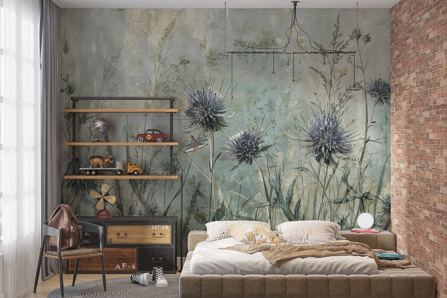 Papel de parede Pintura de flores e plantas - Image 2