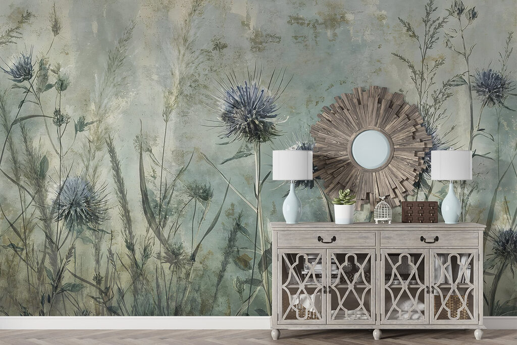 Painting of flowers and plants