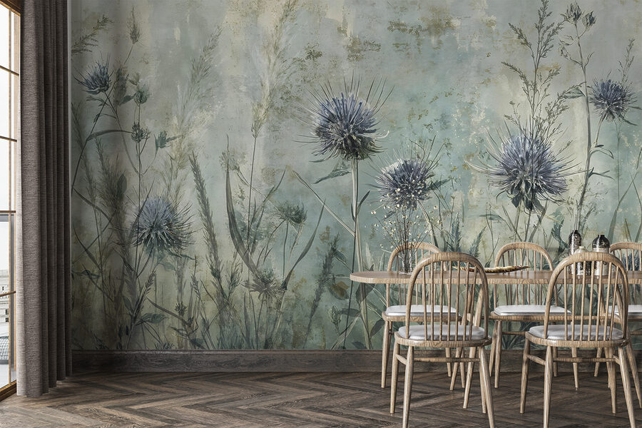 Papel de parede Pintura de flores e plantas - Image 5
