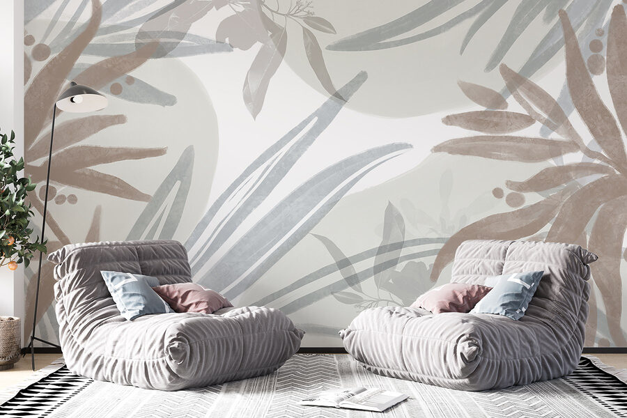 Padrões florais em tons pastel suaves