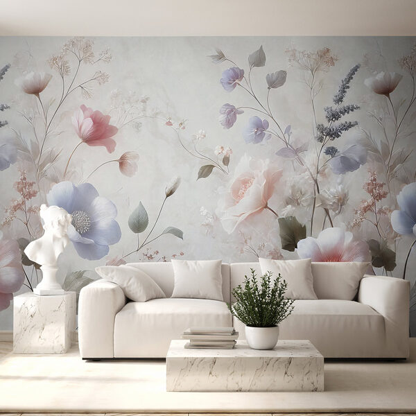 Flores delicadas em tons pastel suaves Flores delicadas em tons pastel suaves