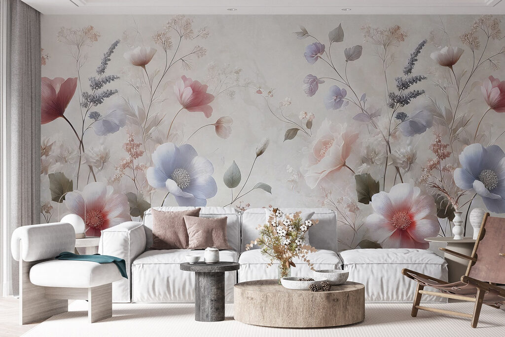 Delicate blooms in soft pastel hues Delicate blooms in soft pastel hues