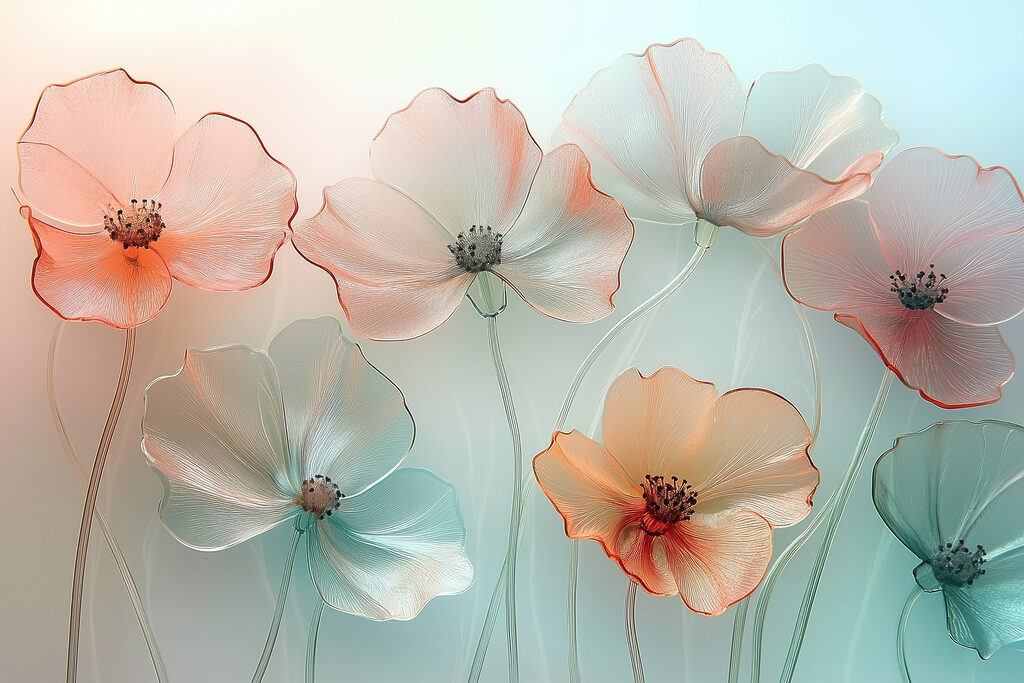Grupo de flores com um fundo desfocado Grupo de flores com um fundo desfocado