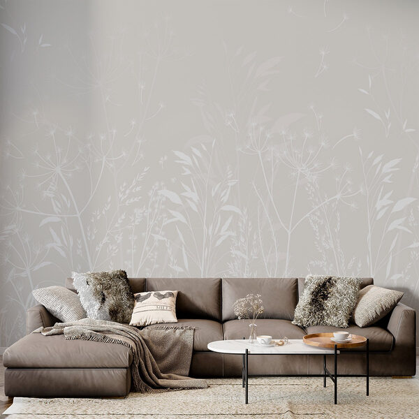Padrão floral branco sobre um fundo branco Padrão floral branco sobre um fundo branco