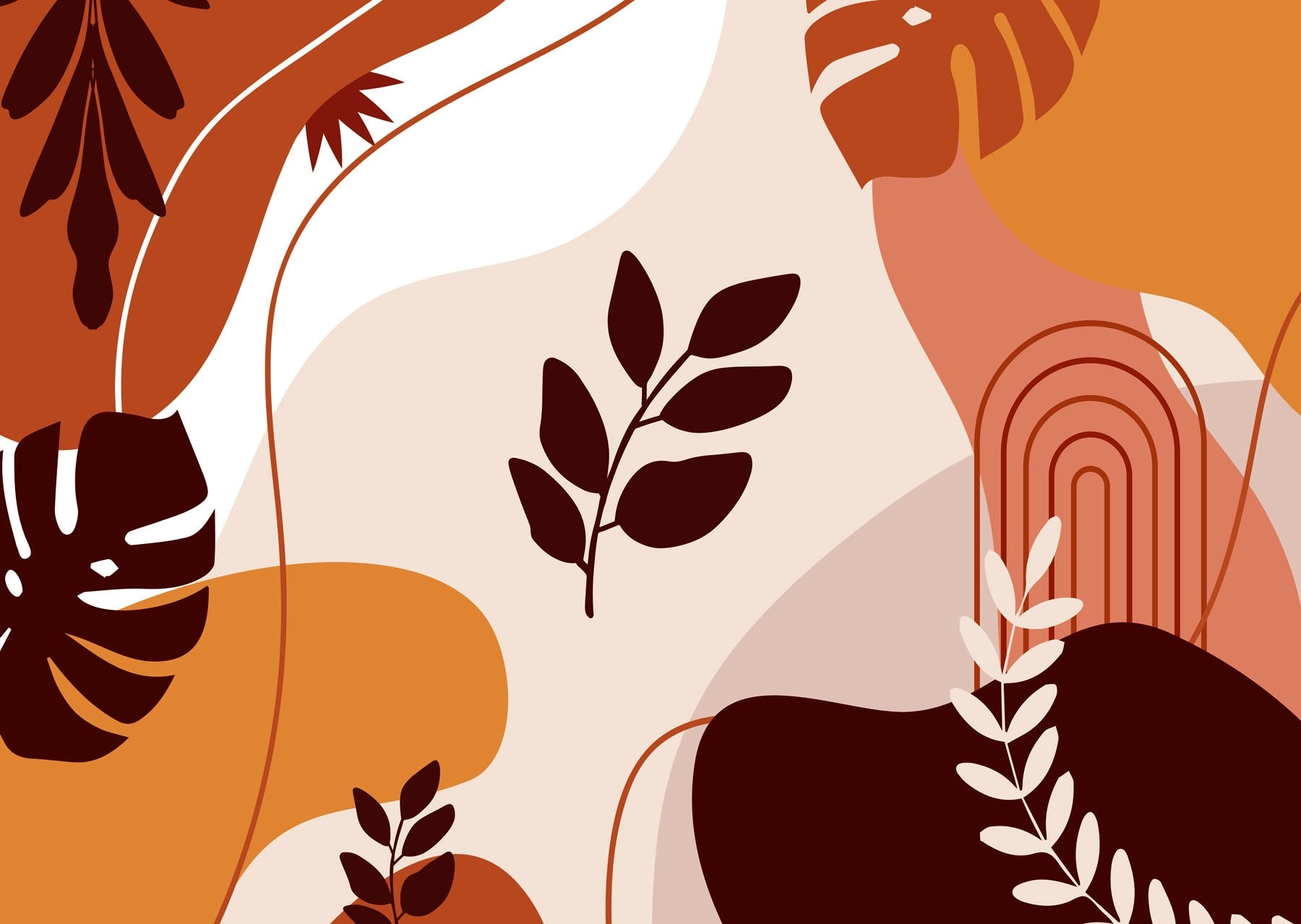 Organic shapes in warm tones Organic shapes in warm tones