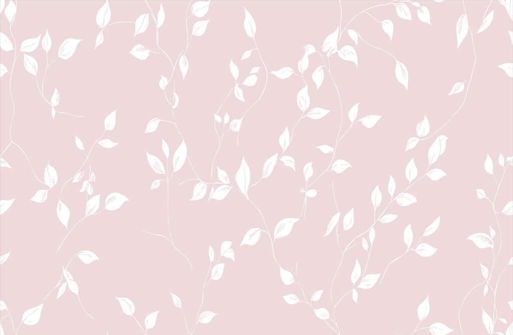 Padrão de folhas brancas sobre um fundo cor-de-rosa Padrão de folhas brancas sobre um fundo cor-de-rosa