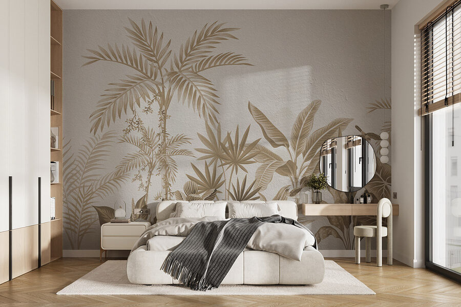 Papel de parede com plantas e folhas Papel de parede com plantas e folhas