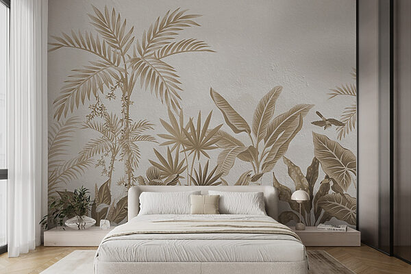 Papel de parede com plantas e folhas Papel de parede com plantas e folhas
