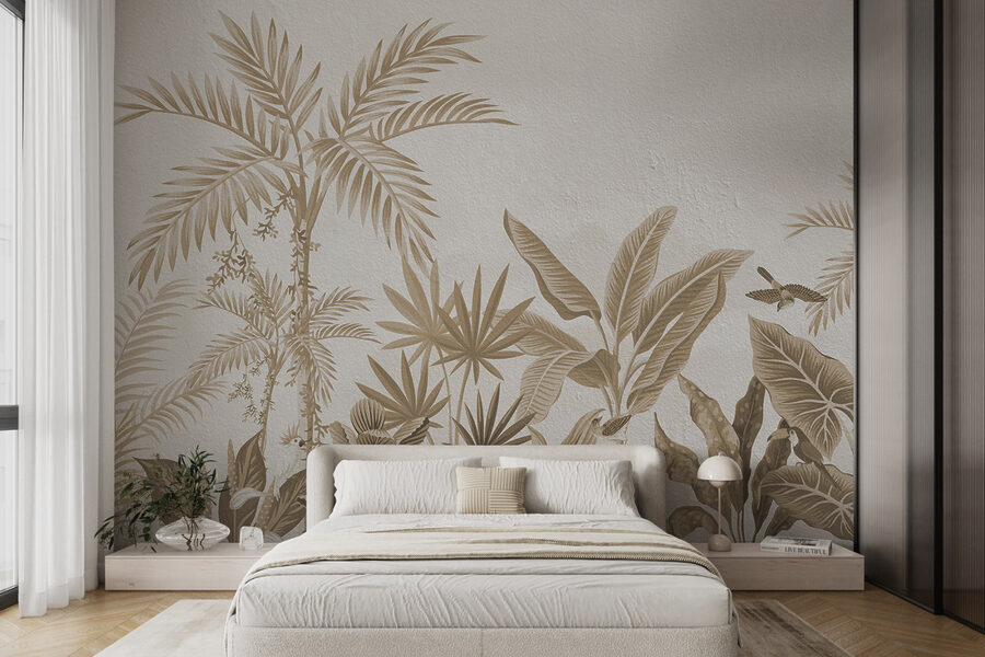 Papel de parede com plantas e folhas Papel de parede com plantas e folhas