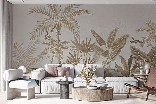 Papel de parede com plantas e folhas Papel de parede com plantas e folhas