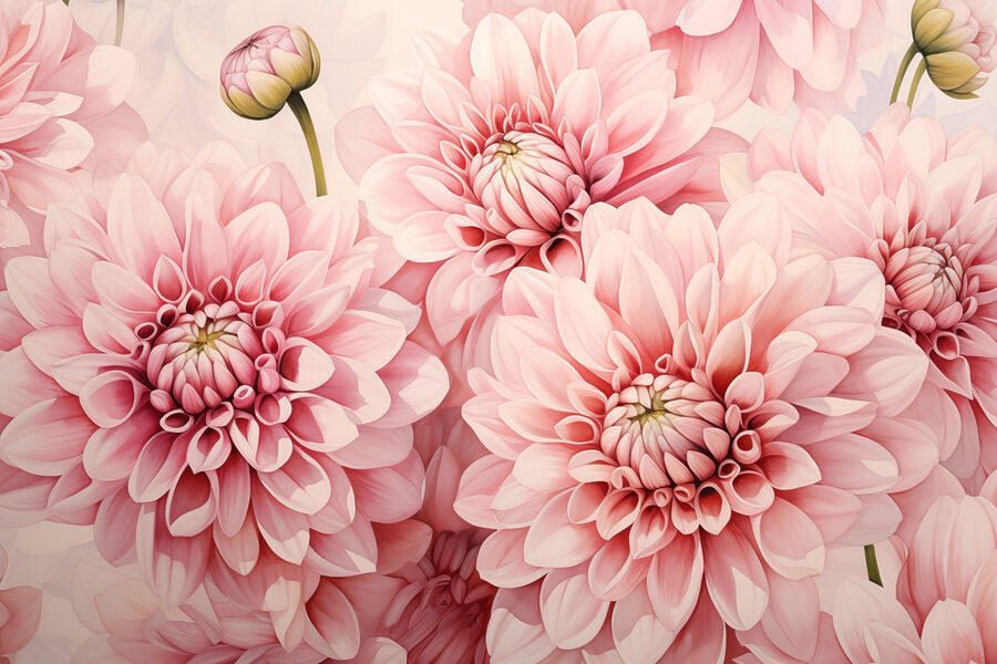 Grupo de flores cor-de-rosa