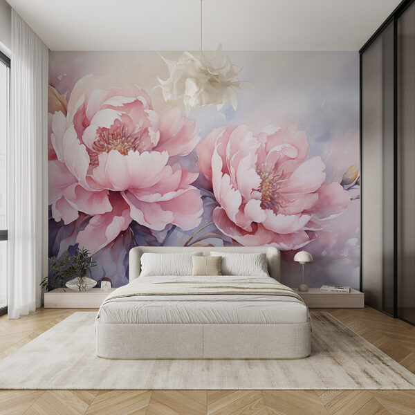 Pintura de flores cor-de-rosa Pintura de flores cor-de-rosa