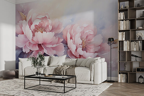 Pintura de flores cor-de-rosa Pintura de flores cor-de-rosa