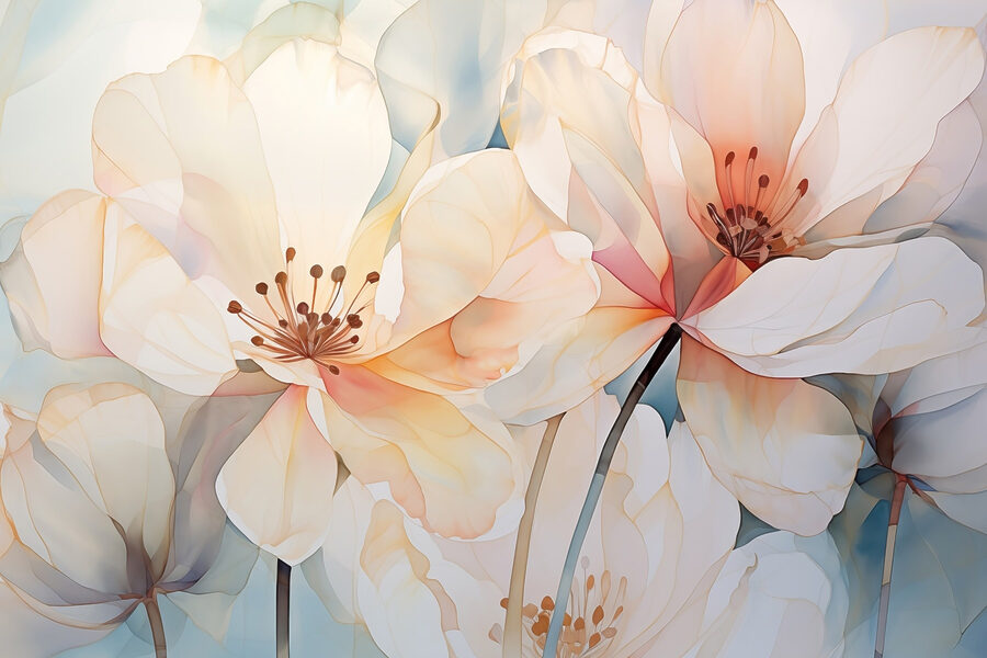 Flores suaves em tons suaves. Flores suaves em tons suaves.