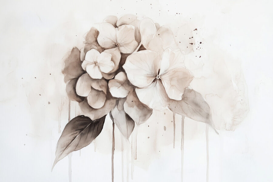 Pintura de uma flor
