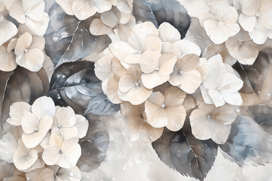 Flores delicadas em tons suaves