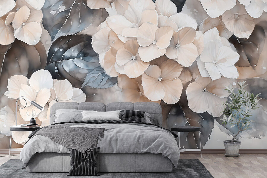 Flores delicadas em tons suaves