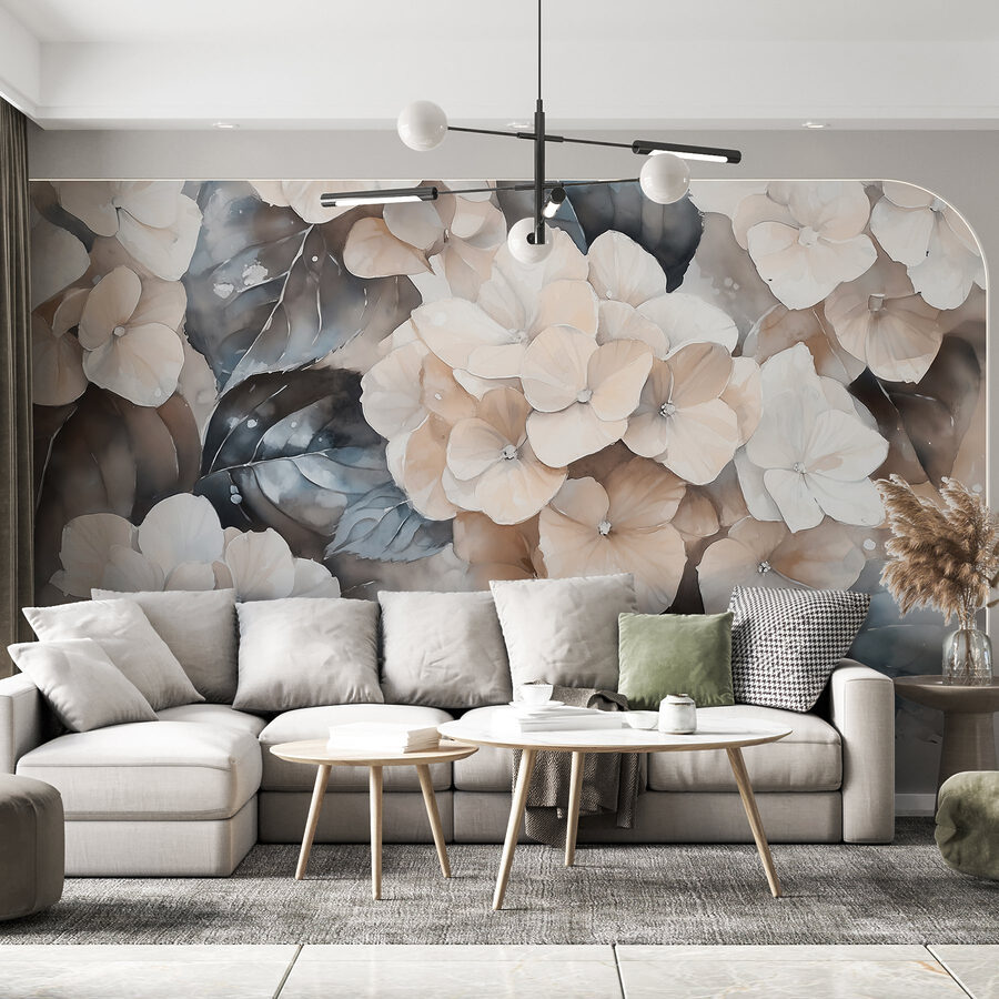 Flores delicadas em tons suaves