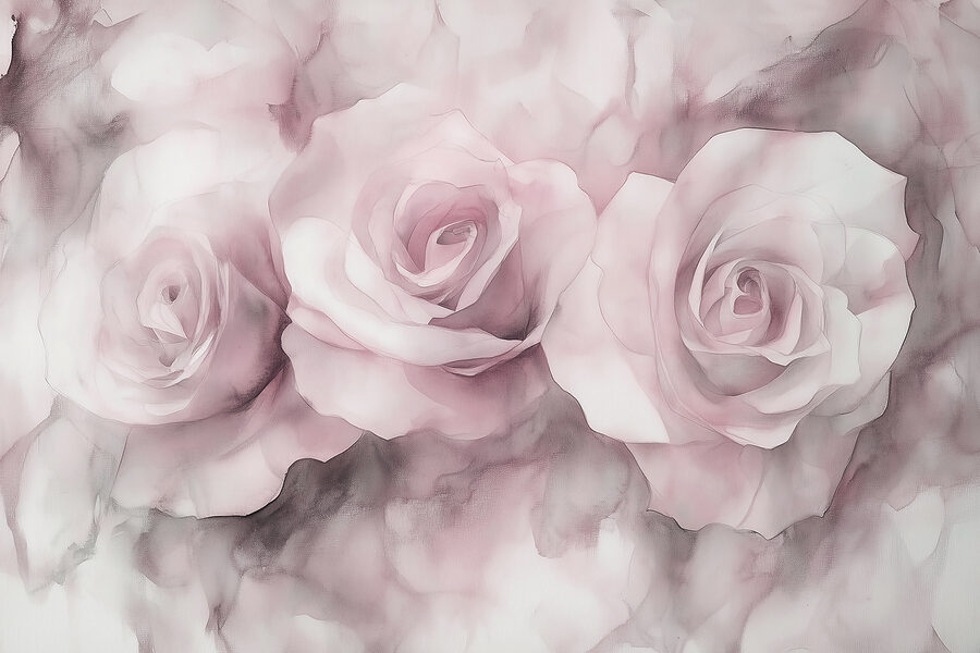 Grupo de rosas cor-de-rosa