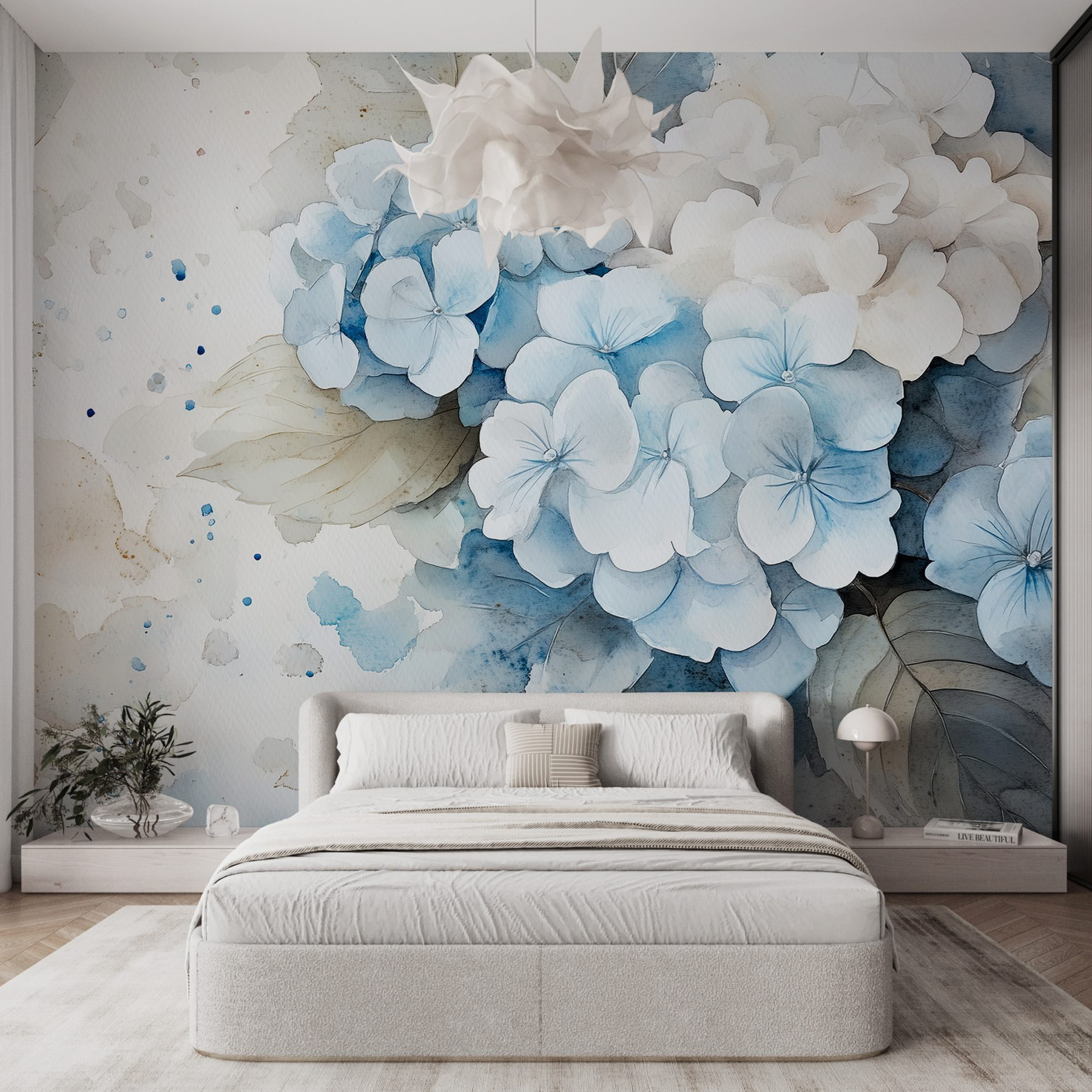 Watercolor of a bunch of flowers Watercolor of a bunch of flowers