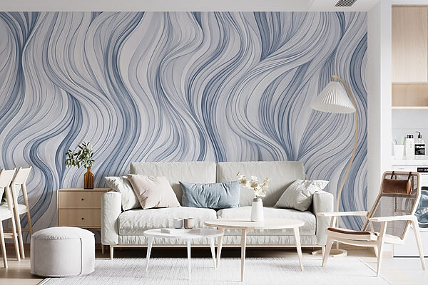 Padrão ondulado branco e azul Padrão ondulado branco e azul