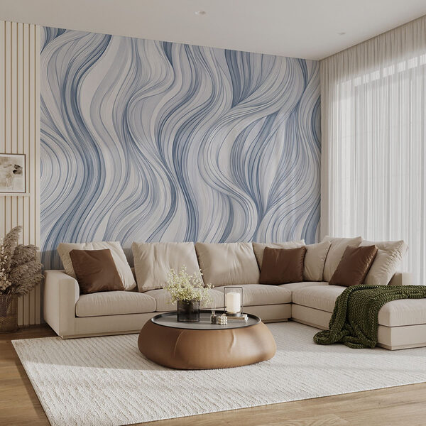 Padrão ondulado branco e azul Padrão ondulado branco e azul