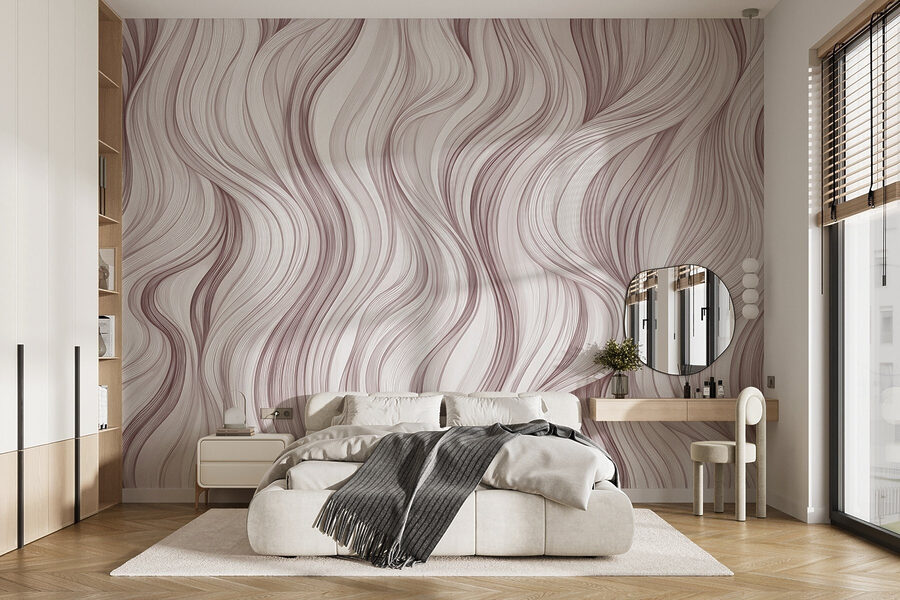 White and red wavy pattern White and red wavy pattern