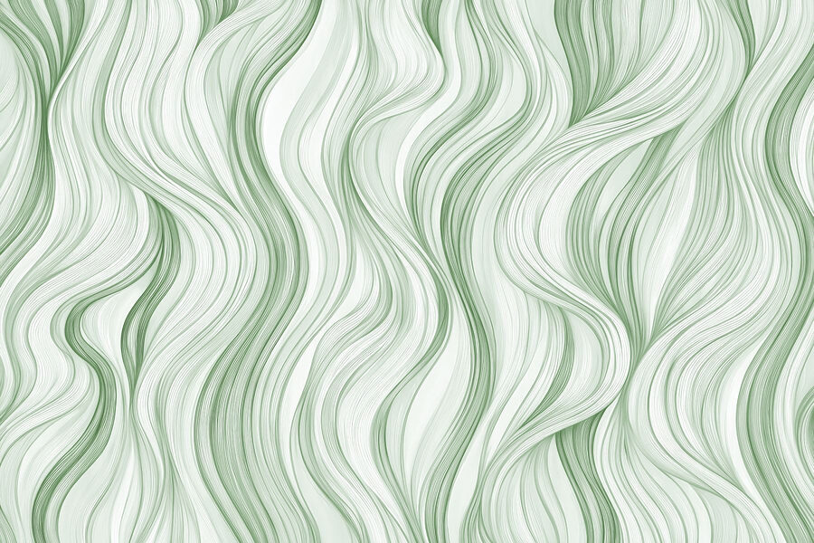 Padrão ondulado verde e branco