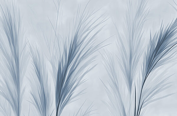 Folhagem azul delicada em tons suaves Folhagem azul delicada em tons suaves