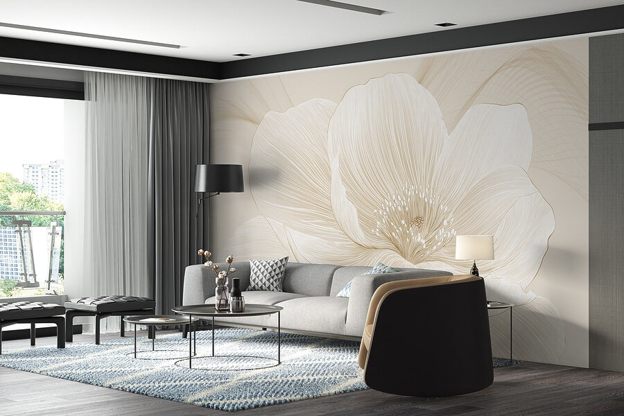 Linhas delicadas que definem a beleza floral